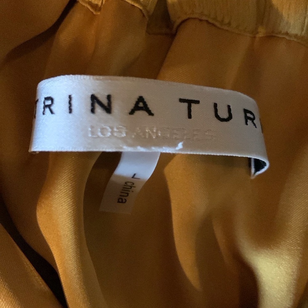 Trina Turk gold halter top with back tie Size Large - Picture 13 of 14